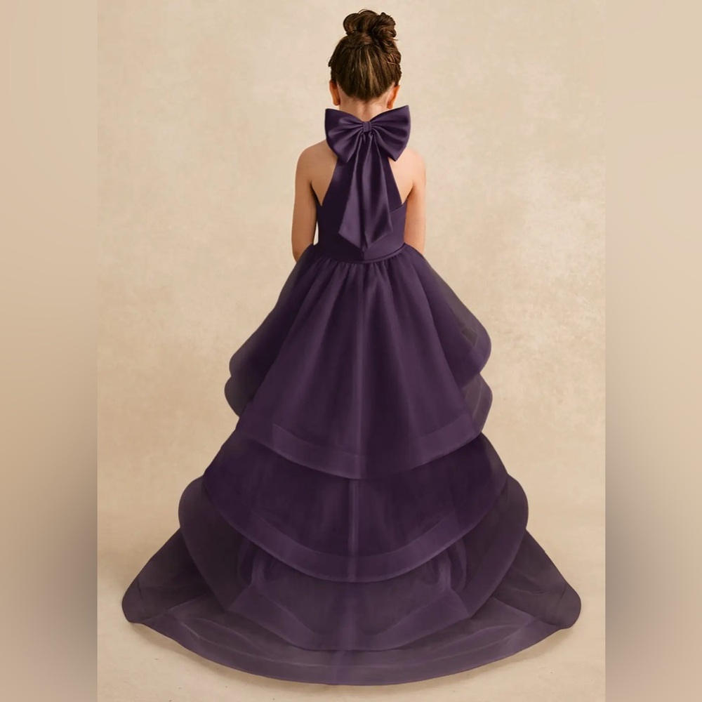 NWT, never opened, Azazie Plum A-Line Convertible Tulle kids size 5 Dress